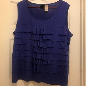 Purple Ruffled XXL Tank